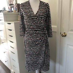 NWT Talbots body con faux wrap dress